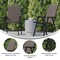 Flash Furniture Paladin Brown Outdoor Folding Patio Sling Chair, 2PK 2-TLH-SC-044-BR-GG - alternate 3